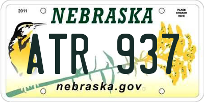 NE license plate ATR937