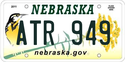 NE license plate ATR949
