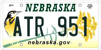 NE license plate ATR951
