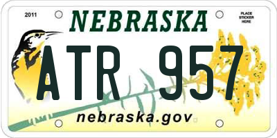 NE license plate ATR957