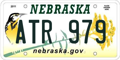 NE license plate ATR979