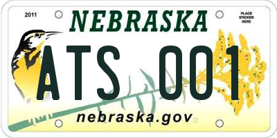 NE license plate ATS001