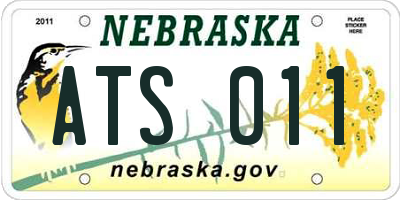 NE license plate ATS011