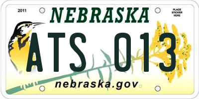 NE license plate ATS013