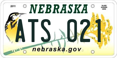 NE license plate ATS021