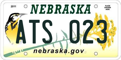 NE license plate ATS023
