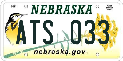 NE license plate ATS033