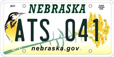 NE license plate ATS041