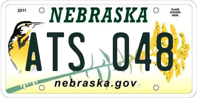 NE license plate ATS048