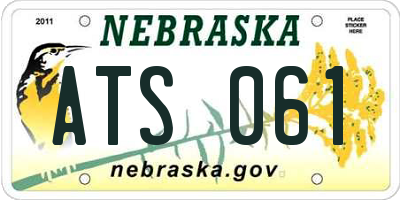 NE license plate ATS061