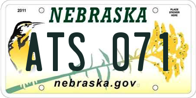 NE license plate ATS071