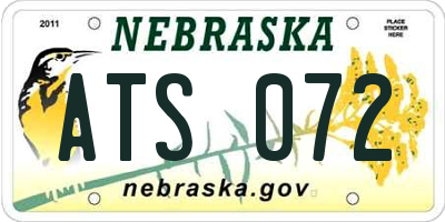 NE license plate ATS072
