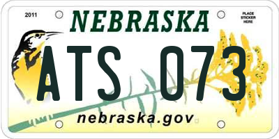 NE license plate ATS073