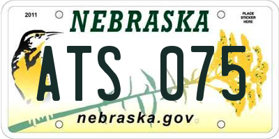 NE license plate ATS075