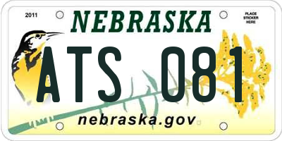 NE license plate ATS081