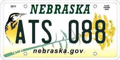 NE license plate ATS088