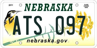 NE license plate ATS097