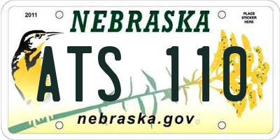 NE license plate ATS110