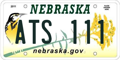 NE license plate ATS111