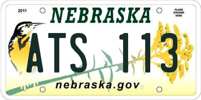 NE license plate ATS113
