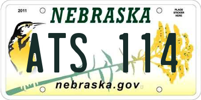 NE license plate ATS114