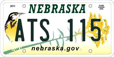 NE license plate ATS115