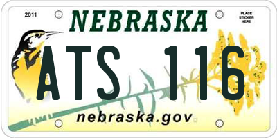 NE license plate ATS116