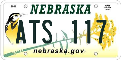 NE license plate ATS117