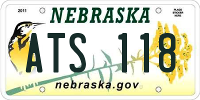 NE license plate ATS118
