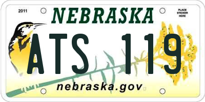 NE license plate ATS119