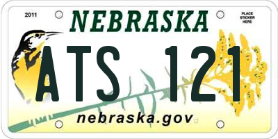 NE license plate ATS121