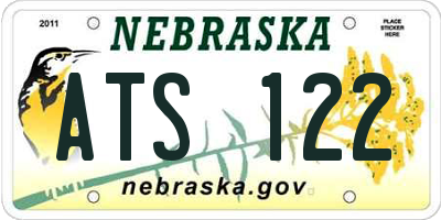 NE license plate ATS122