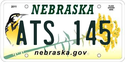 NE license plate ATS145
