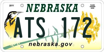 NE license plate ATS172