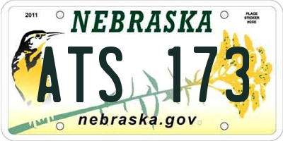 NE license plate ATS173