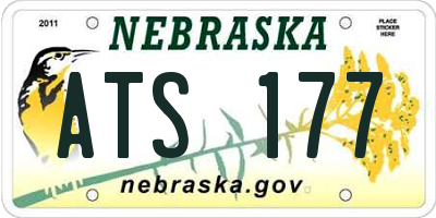 NE license plate ATS177