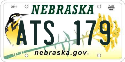 NE license plate ATS179
