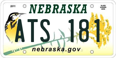 NE license plate ATS181