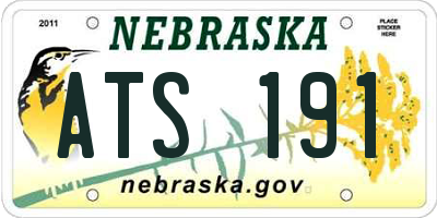 NE license plate ATS191