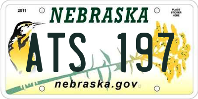 NE license plate ATS197