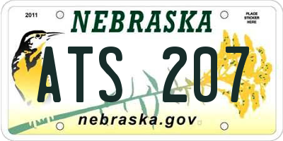 NE license plate ATS207