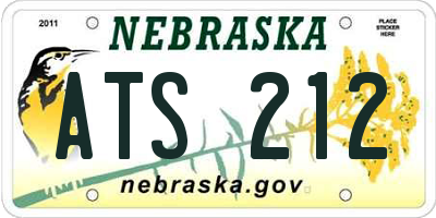 NE license plate ATS212