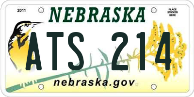 NE license plate ATS214