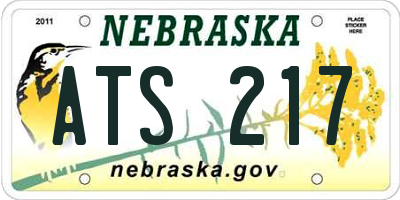 NE license plate ATS217