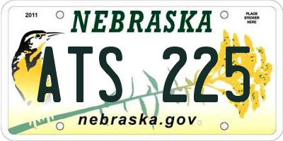 NE license plate ATS225