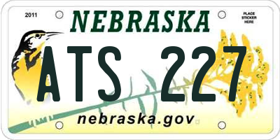 NE license plate ATS227