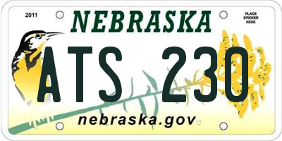 NE license plate ATS230