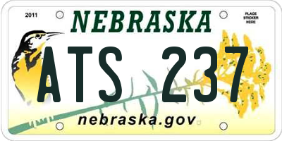NE license plate ATS237