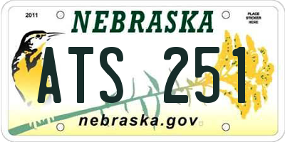 NE license plate ATS251