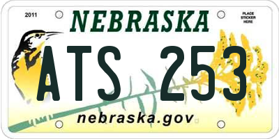 NE license plate ATS253